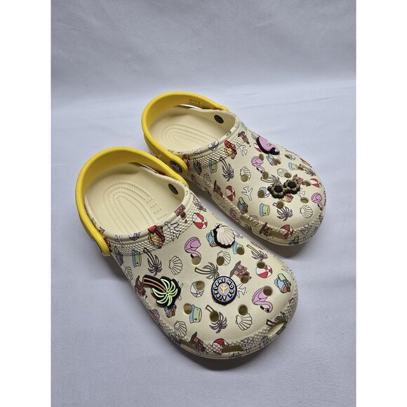 KIDS CROCS Spring Break Printed CLASSIC CLOG Size JR 2 - Picture 2 of 10